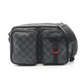 Louis Vuitton Gray Damier Graphite Leather Shoulder Bag (Pre-Owned)