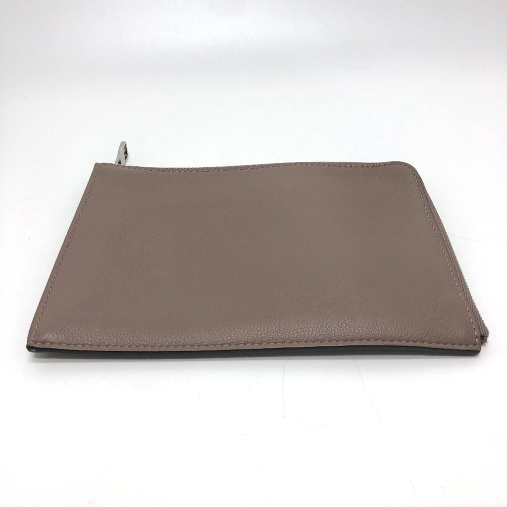 Louis Vuitton Beige Taupe Leather Clutch Bag Pochette (Pre-Owned)