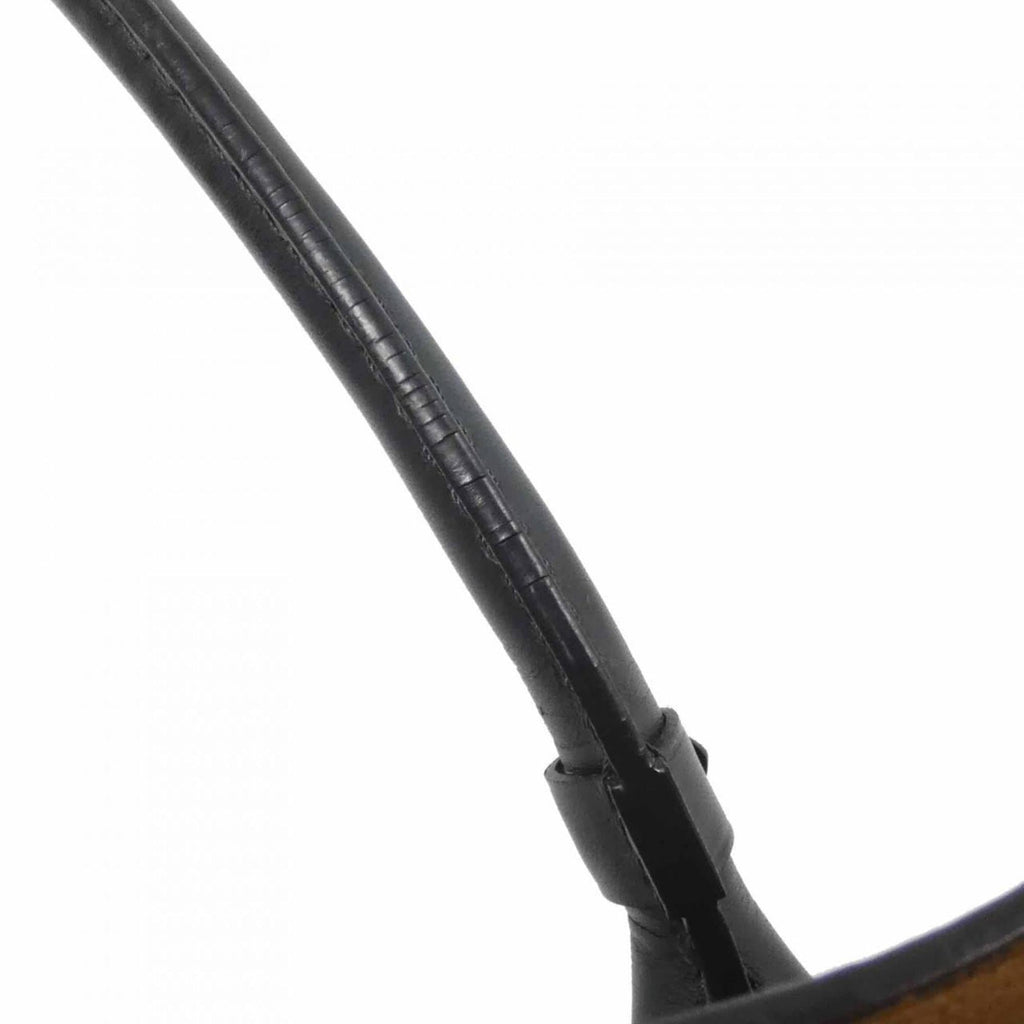 Louis Vuitton Black Leather Coated Canvas Handbag (Pre-Owned)