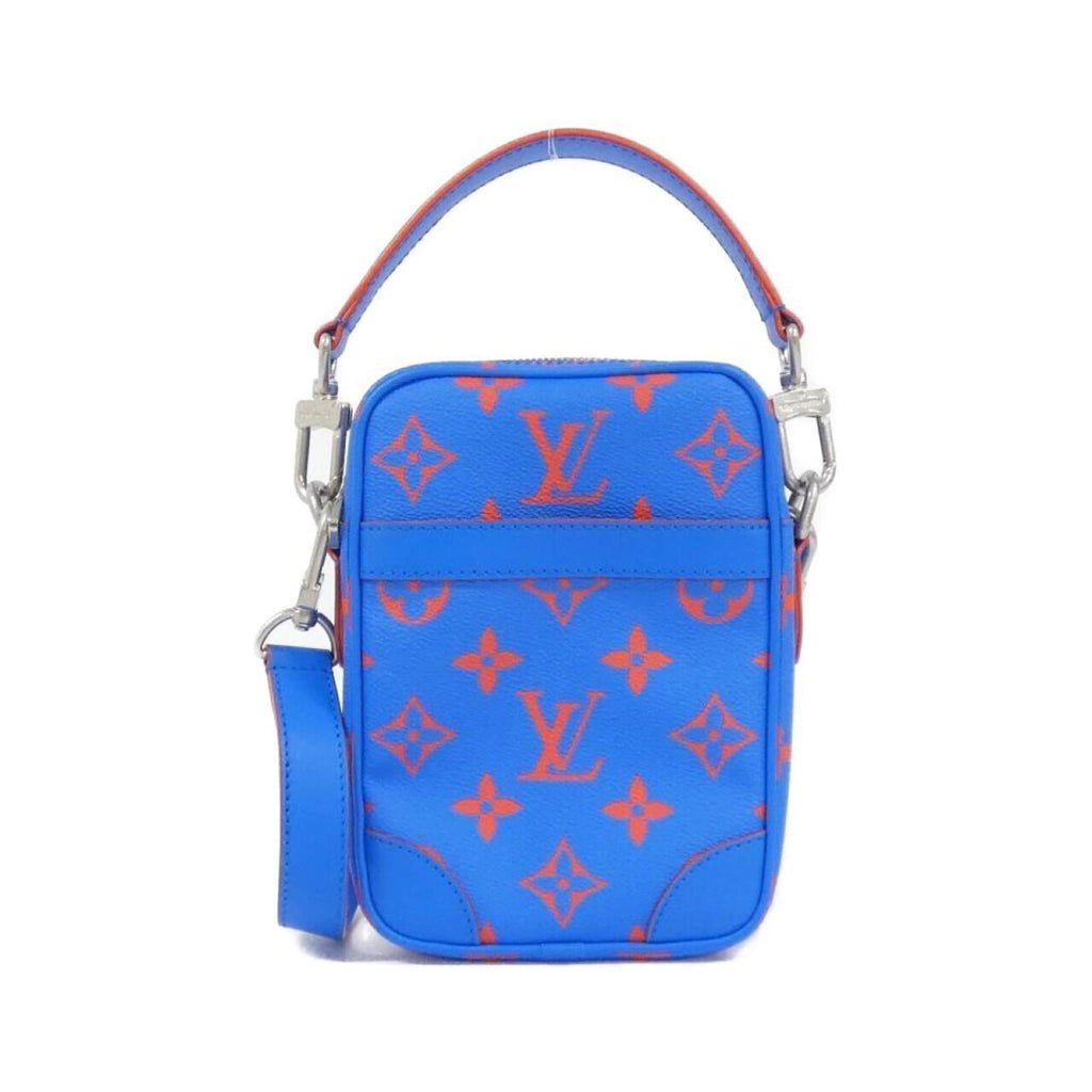 Louis Vuitton Monogram Blue Red Color Coated Canvas Handbag (Pre-Owned)