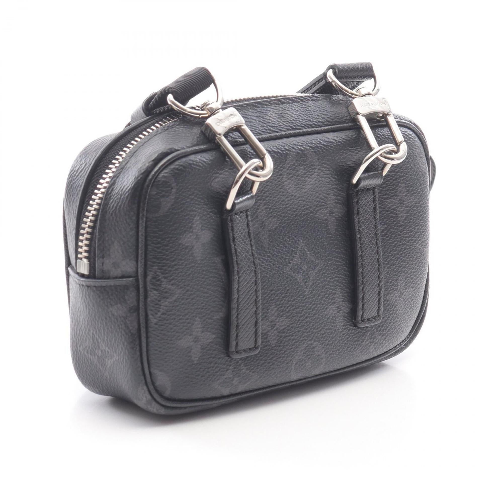 Louis Vuitton Black Coated Canvas Leather Fanny Pack Pochette (Pre-Owned)