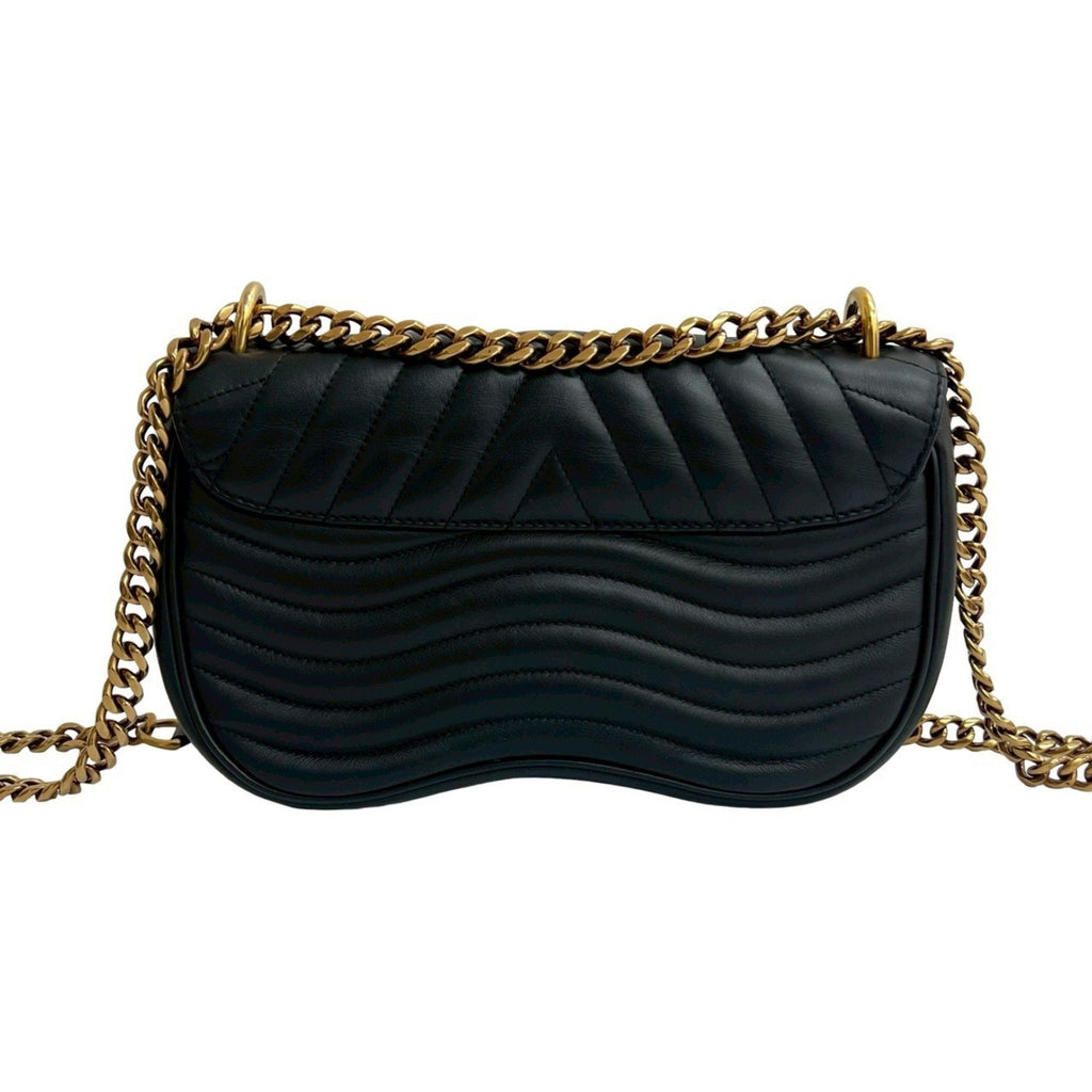 Louis Vuitton Black Leather Handbag Shoulder Bag (Pre-Owned)