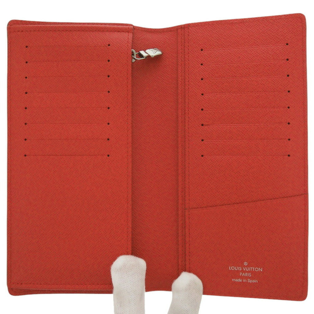Louis Vuitton Red Color Epi Leather Long Wallet (Bi-Fold) (Pre-Owned)