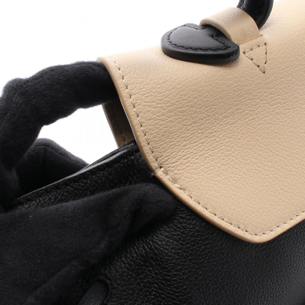 Louis Vuitton Black Ivory Leather Handbag (Pre-Owned)