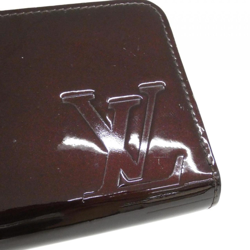Louis Vuitton Dark Brown Magenta Pink Leather Long Wallet (Bi-Fold) (Pre-Owned)