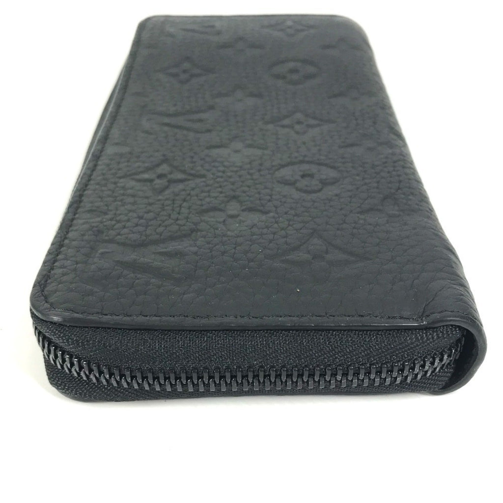 Louis Vuitton Black Noir Leather Long Wallet (Bi-Fold) (Pre-Owned)