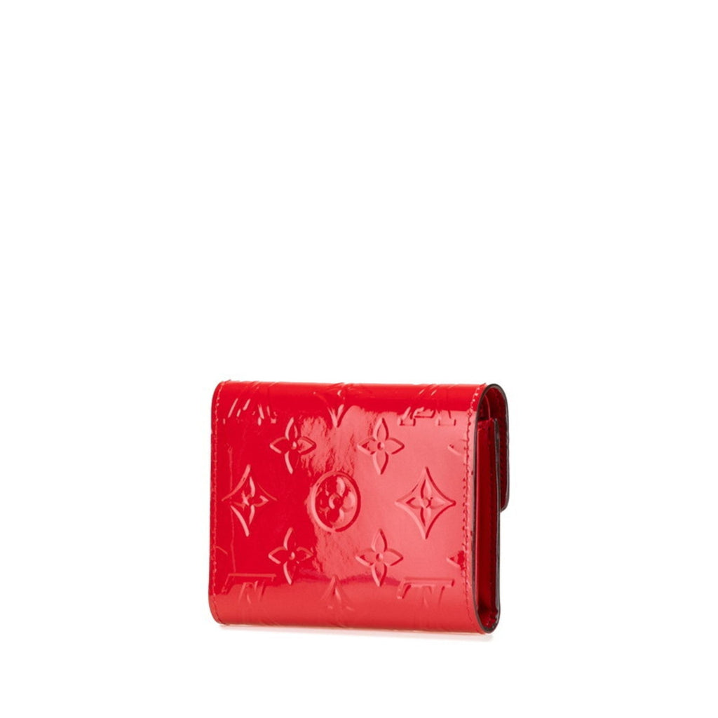 Louis Vuitton Cerise Monogram Red Color Leather Bill Wallet (Tri-Fold) (Pre-Owned)