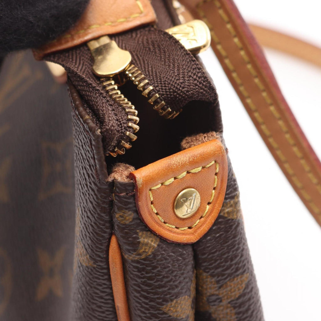 Louis Vuitton Brown Coated Canvas Leather Shoulder Bag (Pre-Owned)