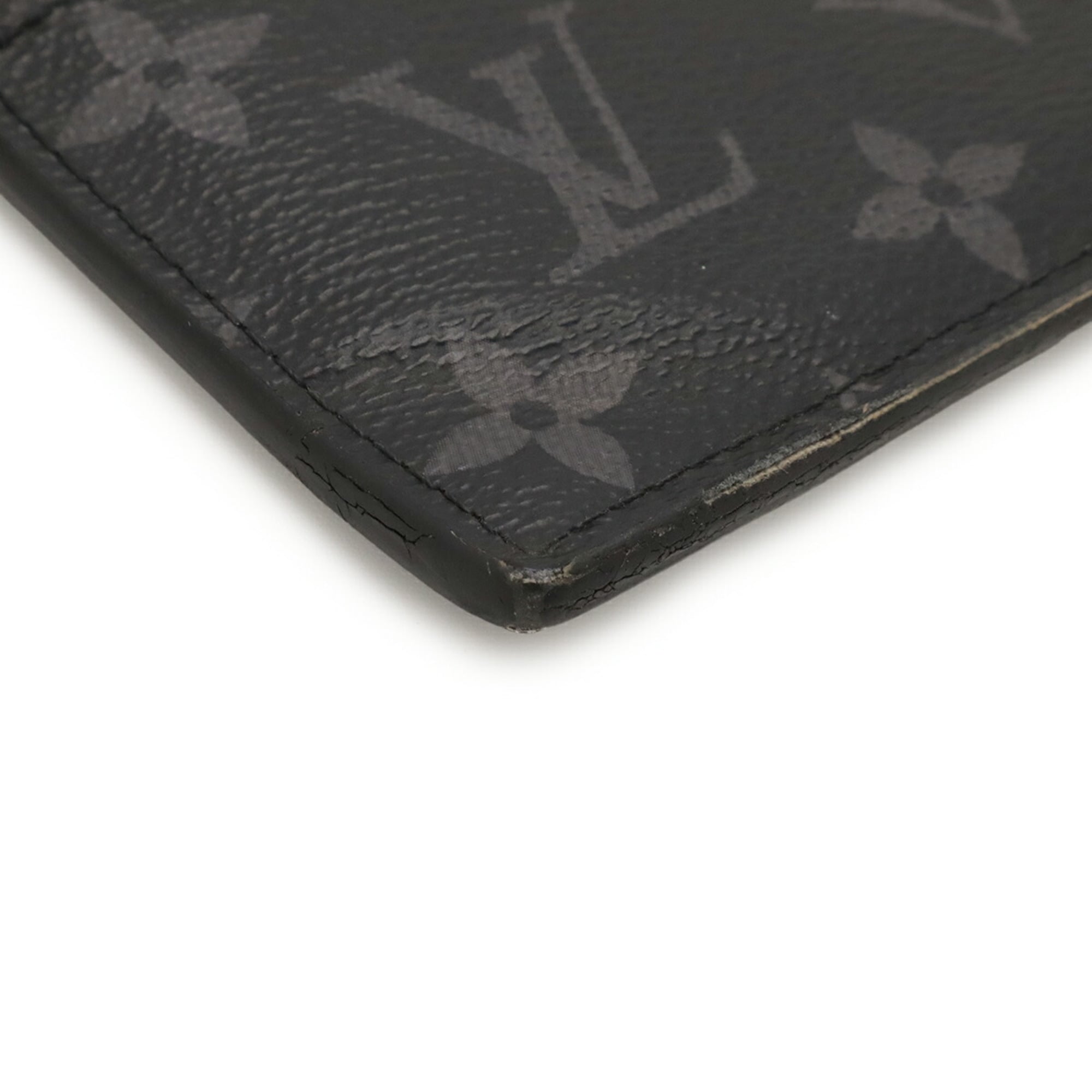 Louis Vuitton Monogram Eclipse Noir Monogram Eclipse Pvc Taiga Leather Leather Coin Purse/Coin Case (Pre-Owned)