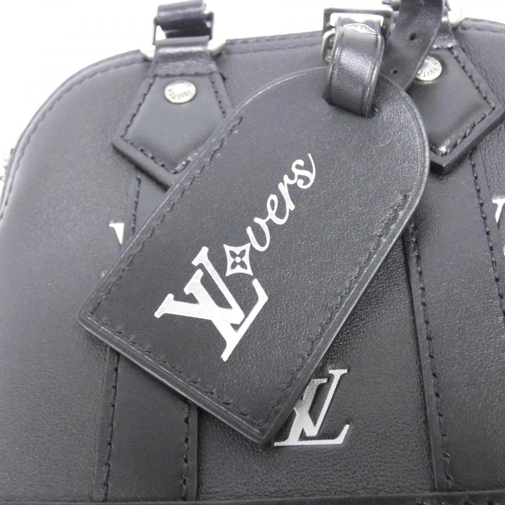 Louis Vuitton Black Leather Handbag (Pre-Owned)