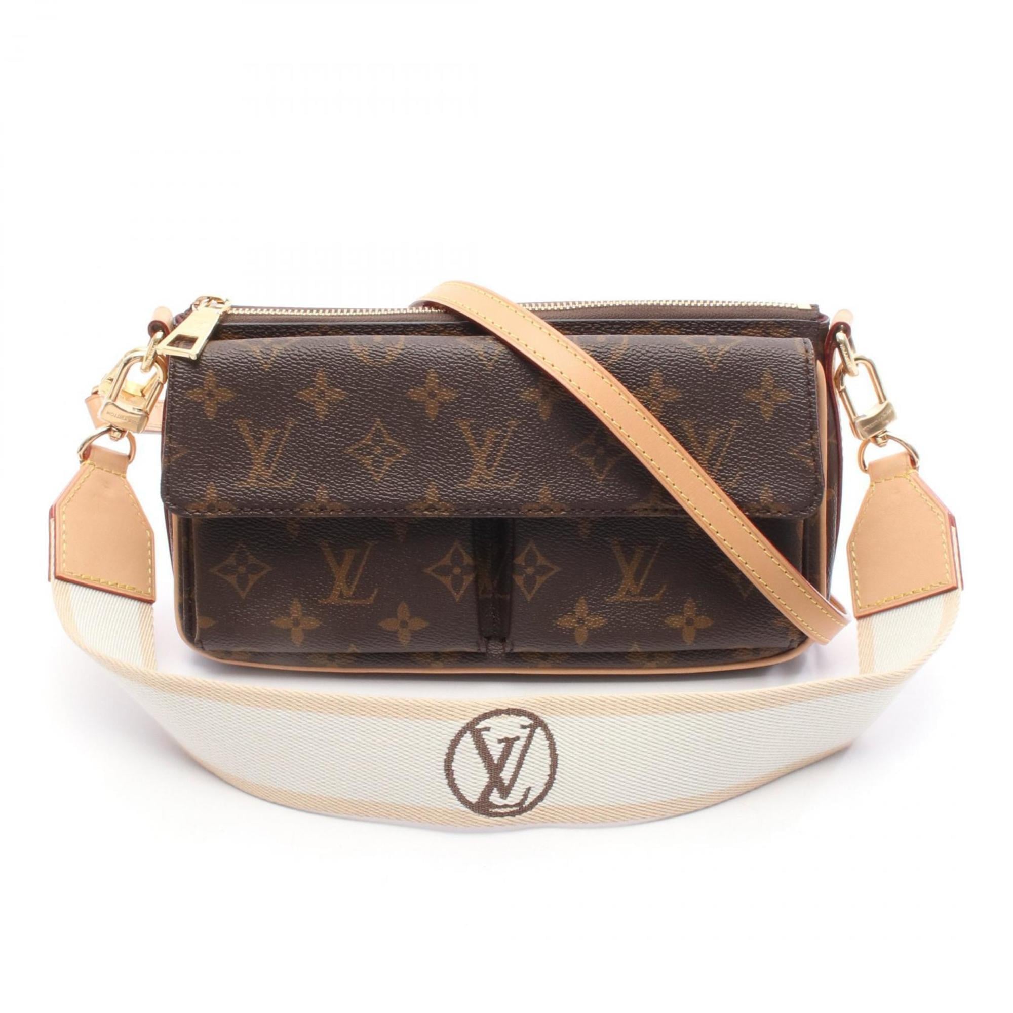 Louis Vuitton Brown Monogram Coated Canvas Leather Shoulder Bag (Pre-Owned)