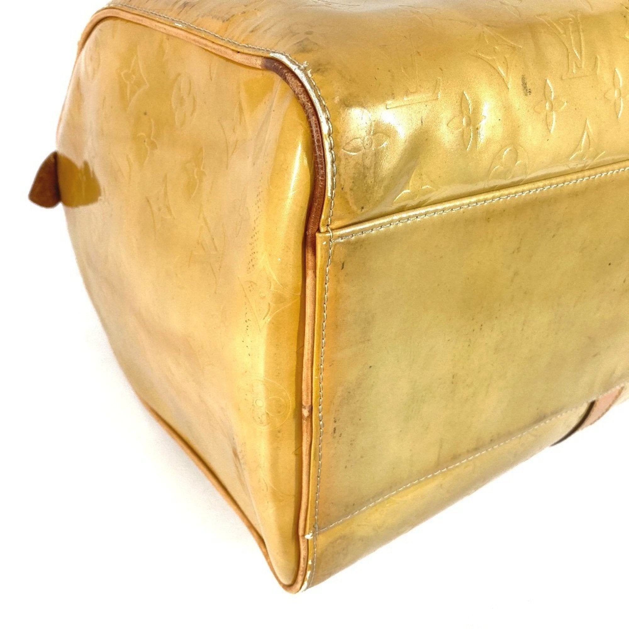 Louis Vuitton Beige Galle Monogram Vernis Boston Bag (Pre-Owned)