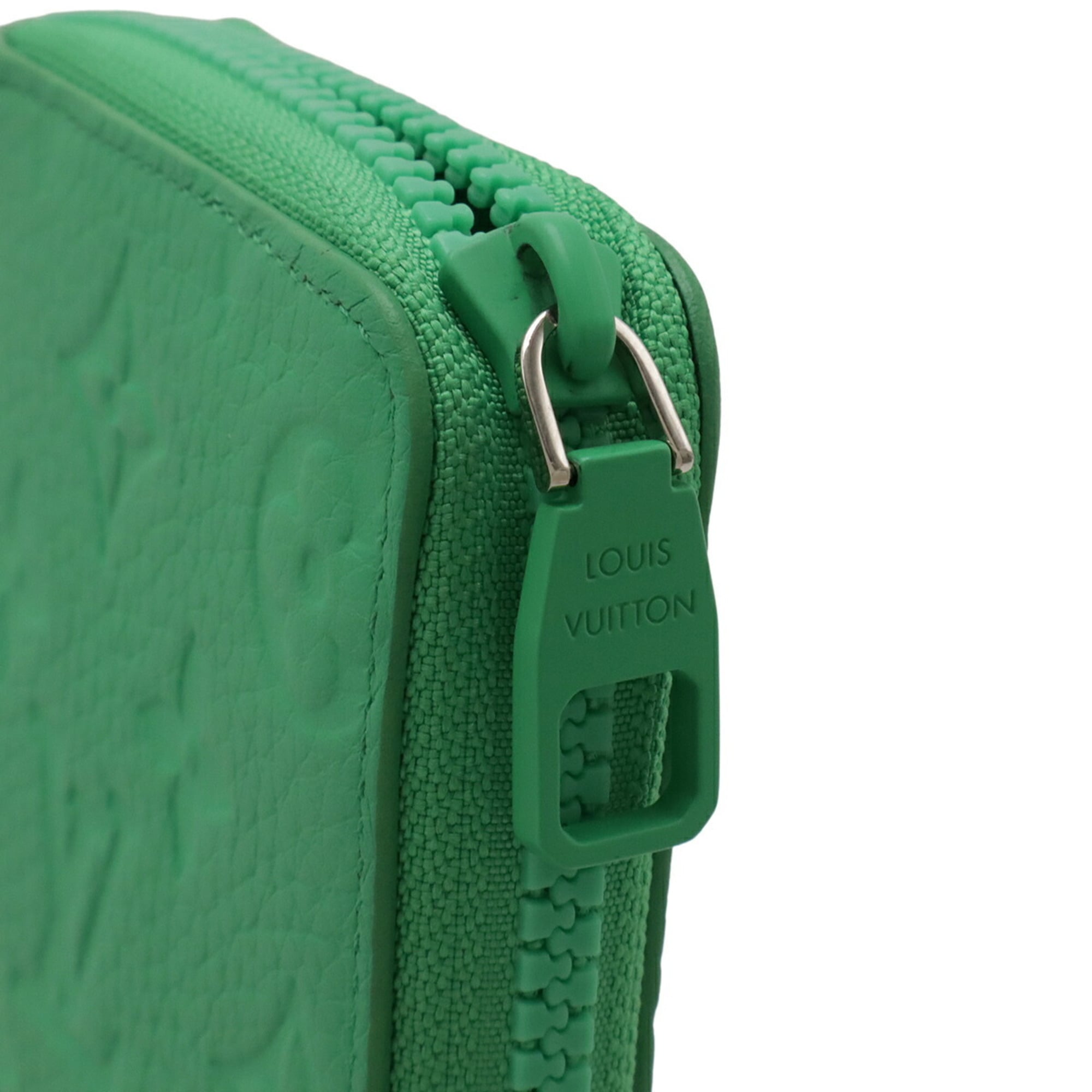 Louis Vuitton Green Vert Leather Long Wallet (Bi-Fold) (Pre-Owned)