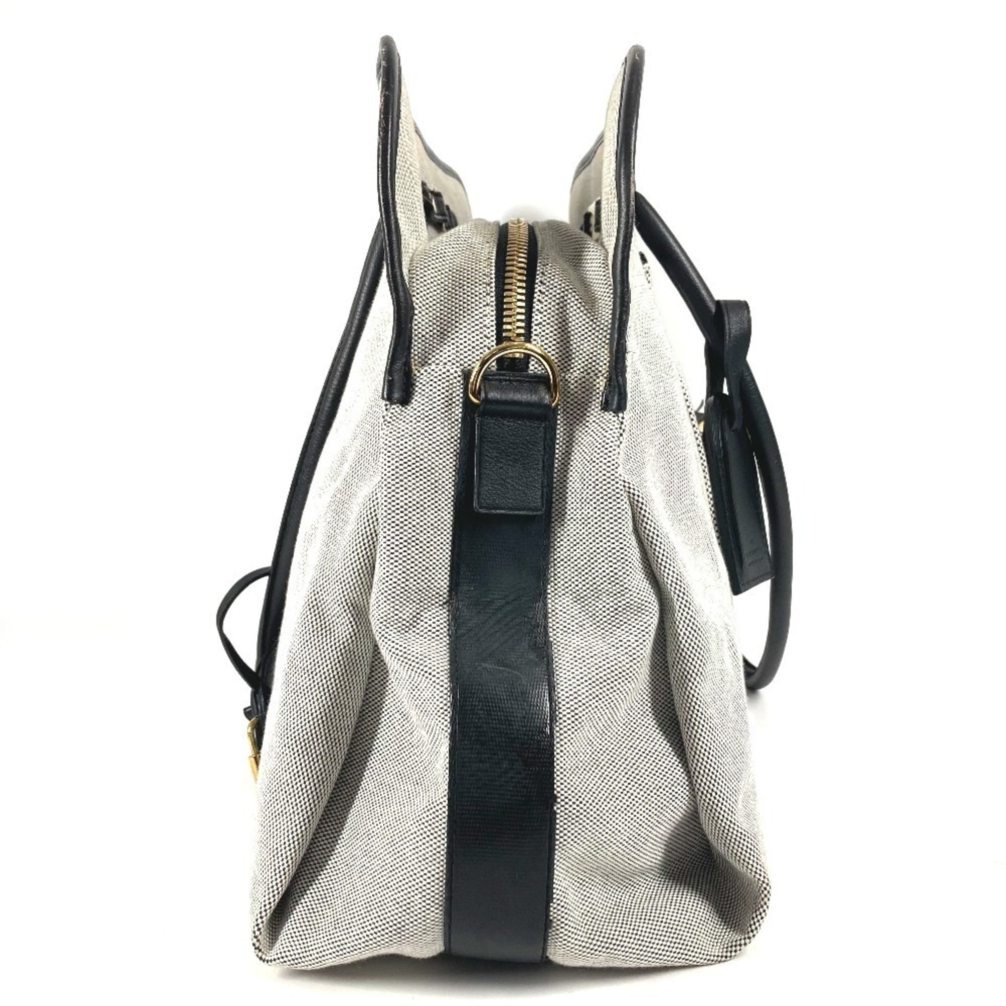Louis Vuitton Black Galle Yellow Leather Canvas Boston Bag Shoulder Bag Tote Bag (Pre-Owned)