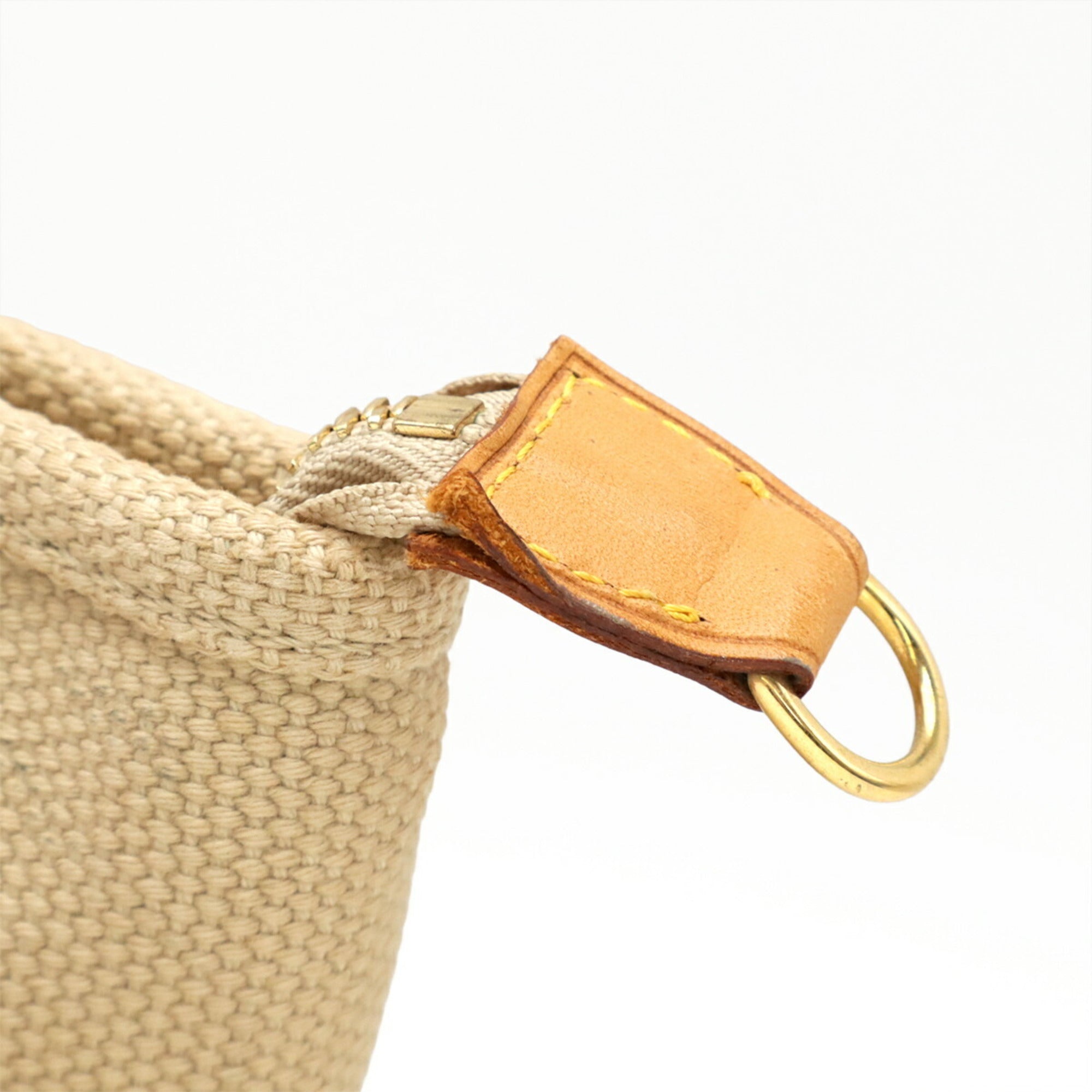 Louis Vuitton Beige Red Color Canvas Shoulder Bag Tote Bag (Pre-Owned)