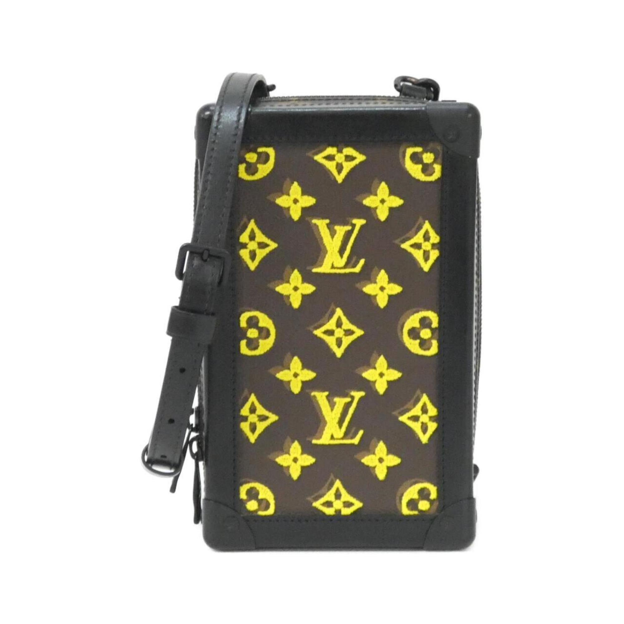 Louis Vuitton Black Jaune Yellow Coated Canvas Shoulder Bag (Pre-Owned)