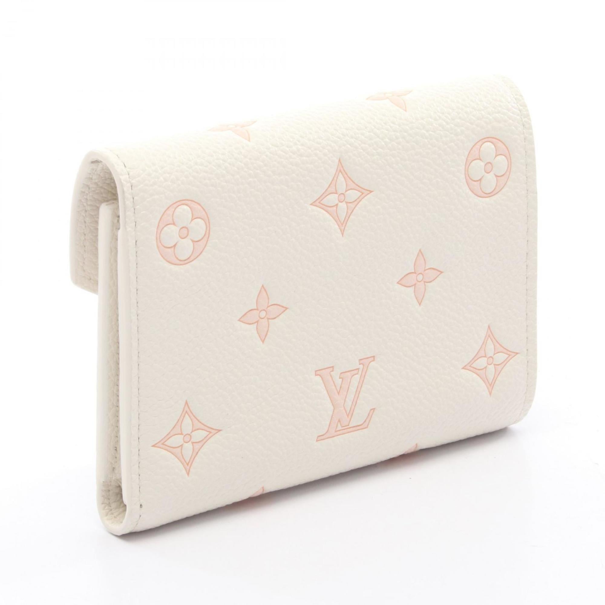 Louis Vuitton Peach Pink White Monogram Empreinte Wallet (Tri-Fold) (Pre-Owned)