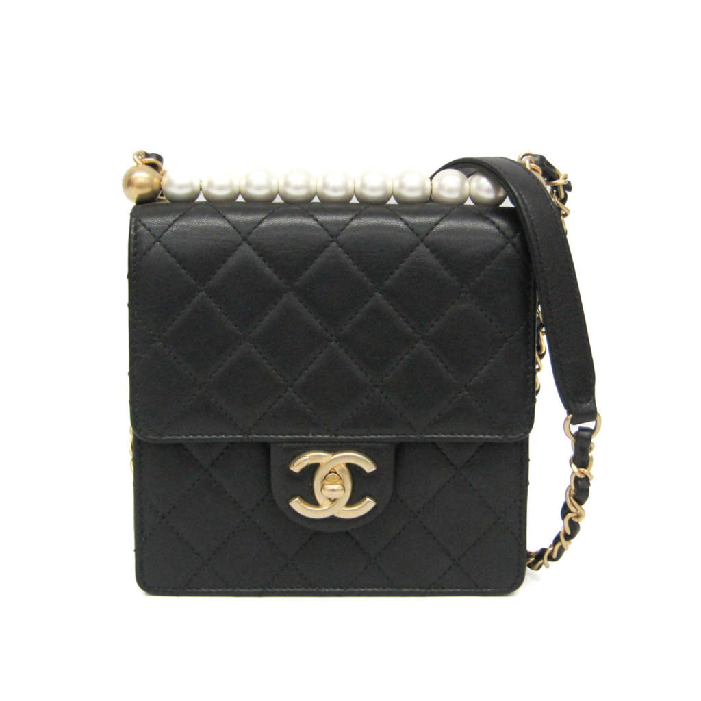 Chic Pearls Flap Bag Quilted Lambskin Mini