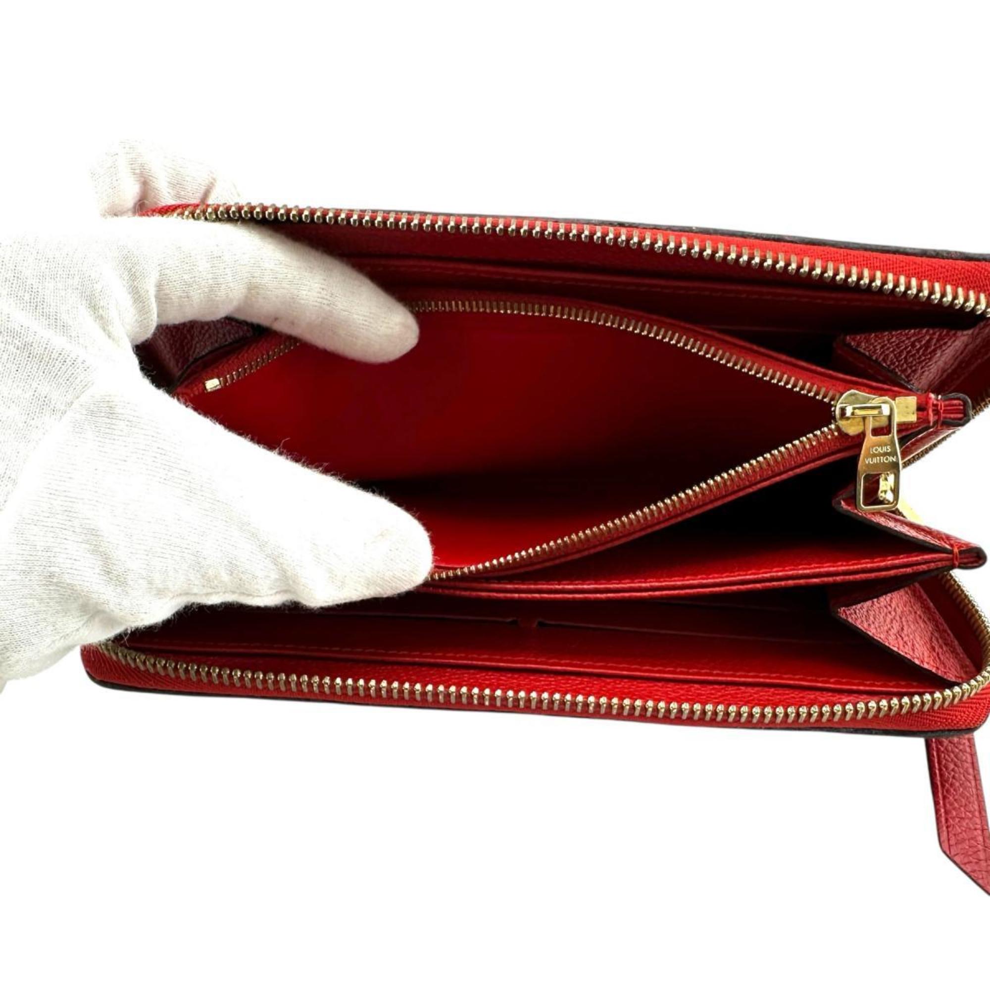 Louis Vuitton Monogram Empreinte Red Color Monogram Empreinte Long Wallet (Bi-Fold) (Pre-Owned)