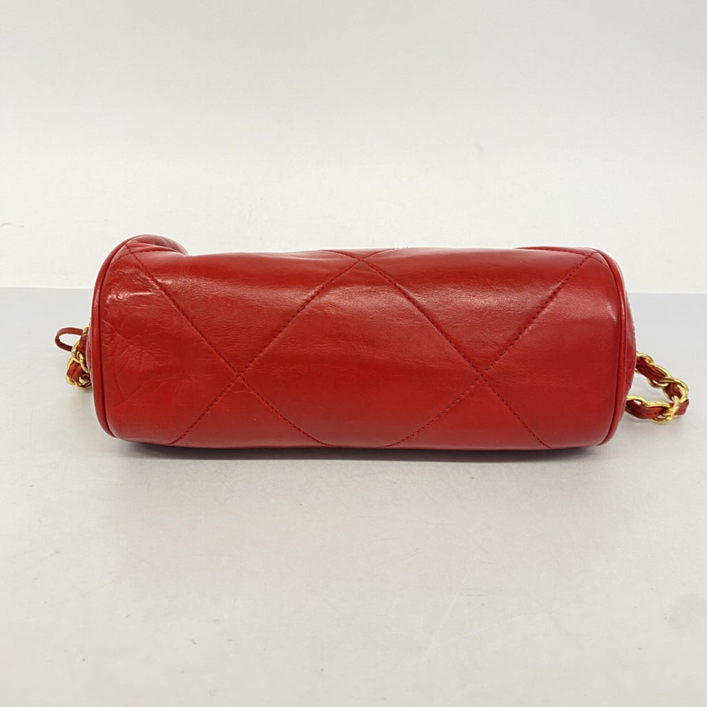 Vintage Diamond CC Barrel Bag Quilted Leather Mini