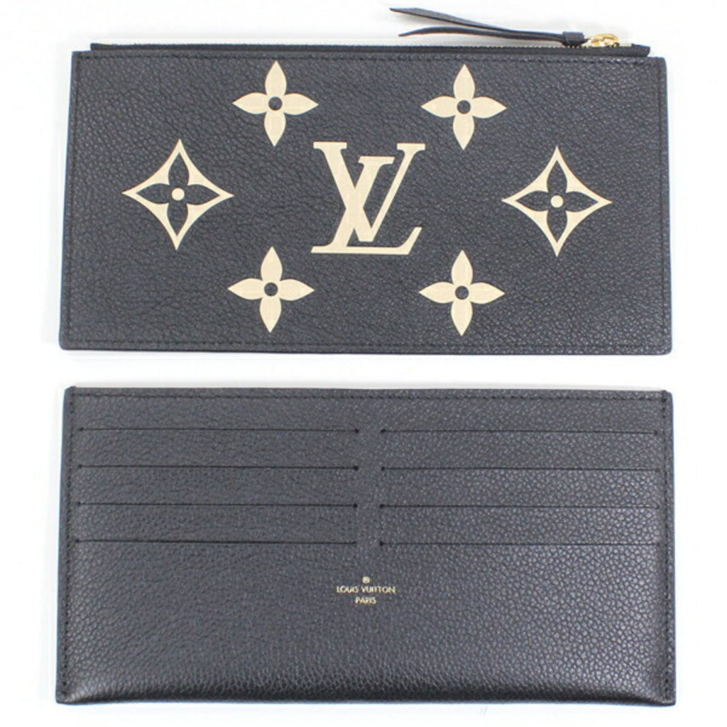 Louis Vuitton Beige Bicolor Black Monogram Empreinte Clutch Bag Pochette Shoulder Bag (Pre-Owned)