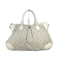 Louis Vuitton Blue White Monogram Mini Handbag Shoulder Bag Tote Bag (Pre-Owned)