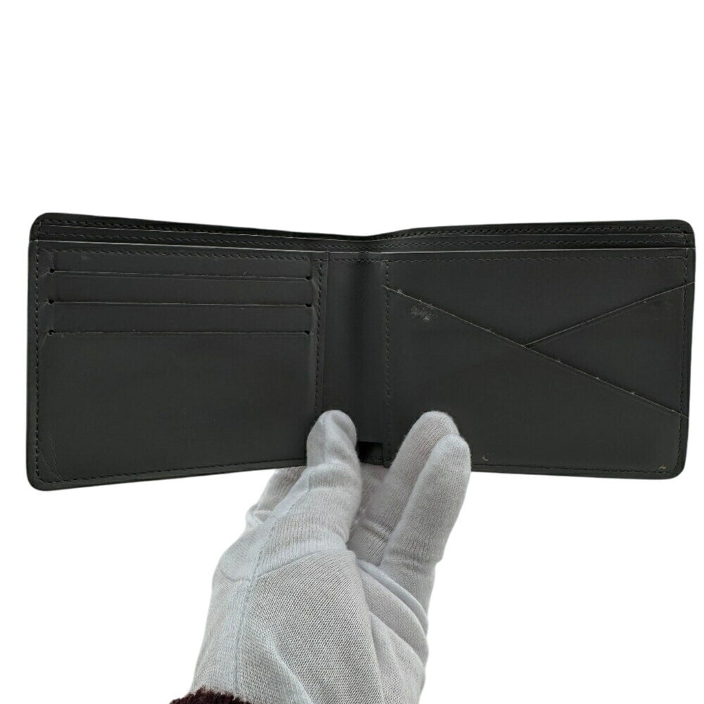 Louis Vuitton Dark Gray Gray Leather Wallet (Bi-Fold) (Pre-Owned)