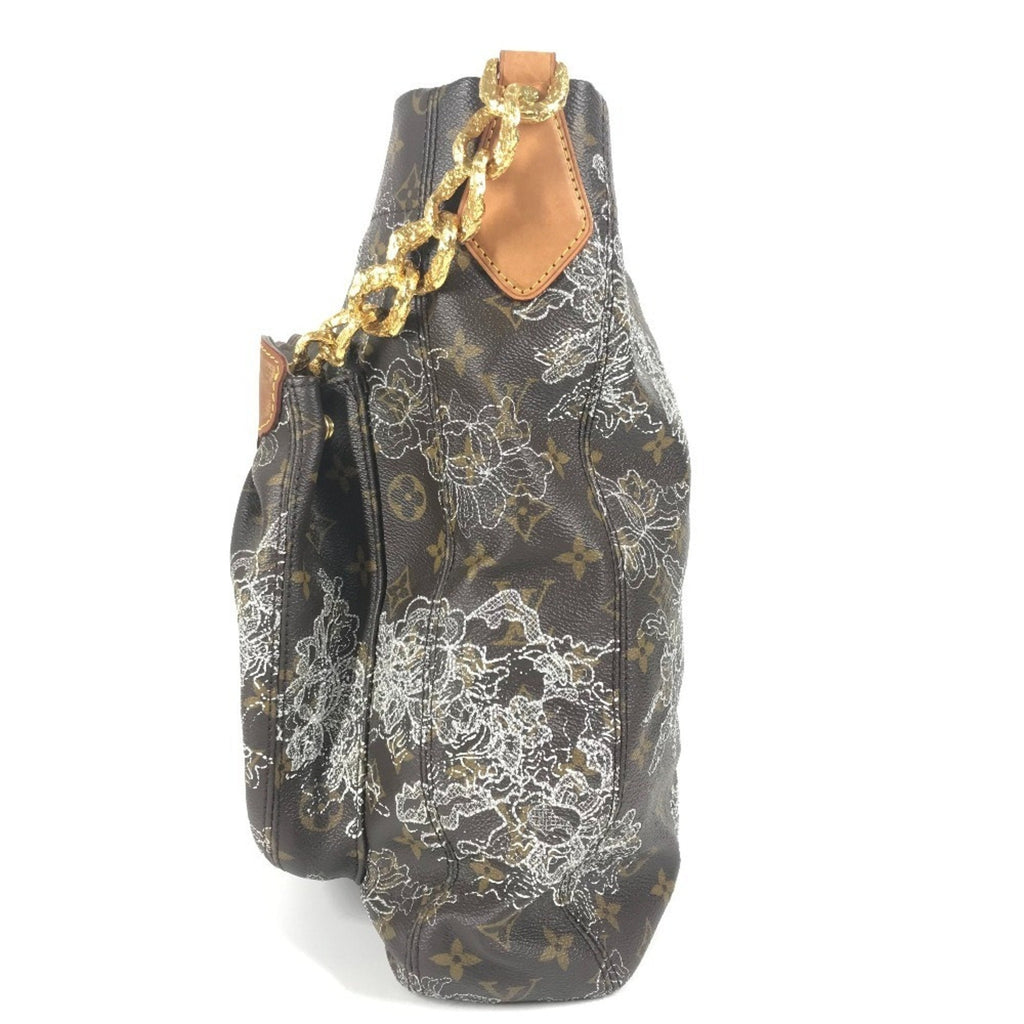 Louis Vuitton Argent Brown White Monogram Canvas Shoulder Bag Tote Bag (Pre-Owned)