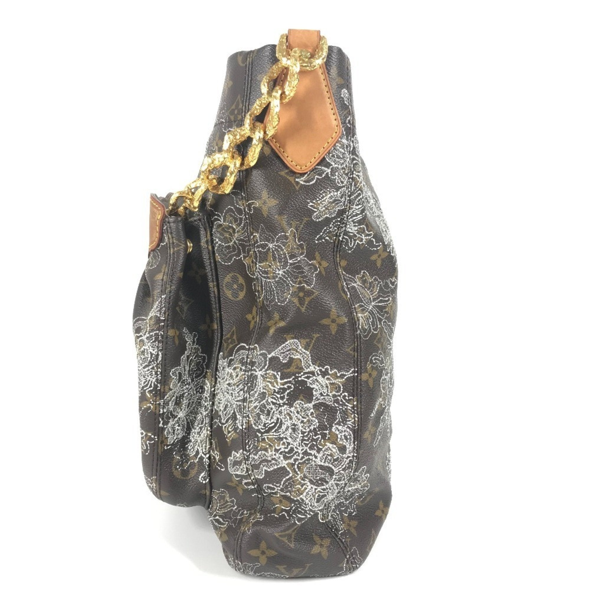 Louis Vuitton Argent Brown White Monogram Canvas Shoulder Bag Tote Bag (Pre-Owned)