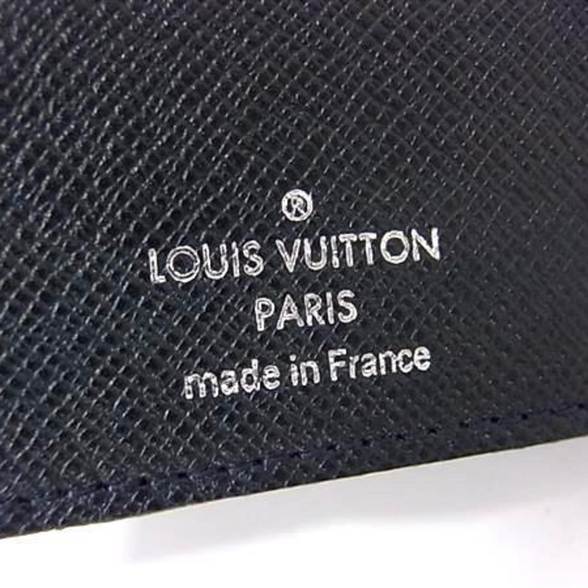 Louis Vuitton Taiga Boreal Navy Taiga Leather Long Wallet (Bi-Fold) (Pre-Owned)