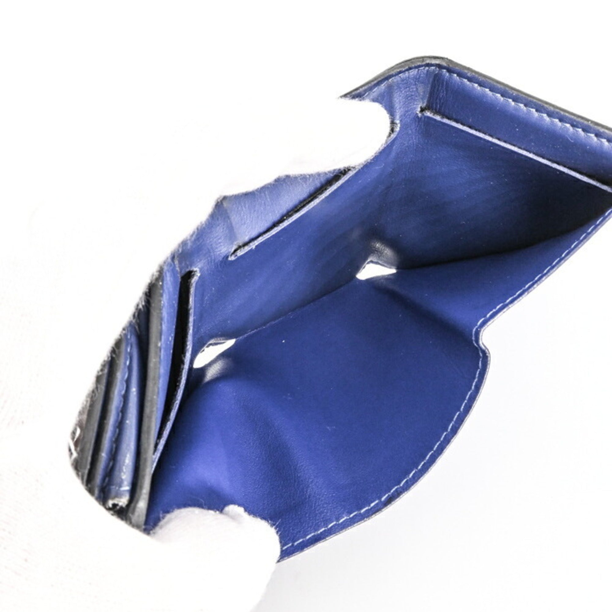 Louis Vuitton Blue Taigarama Wallet (Tri-Fold) (Pre-Owned)