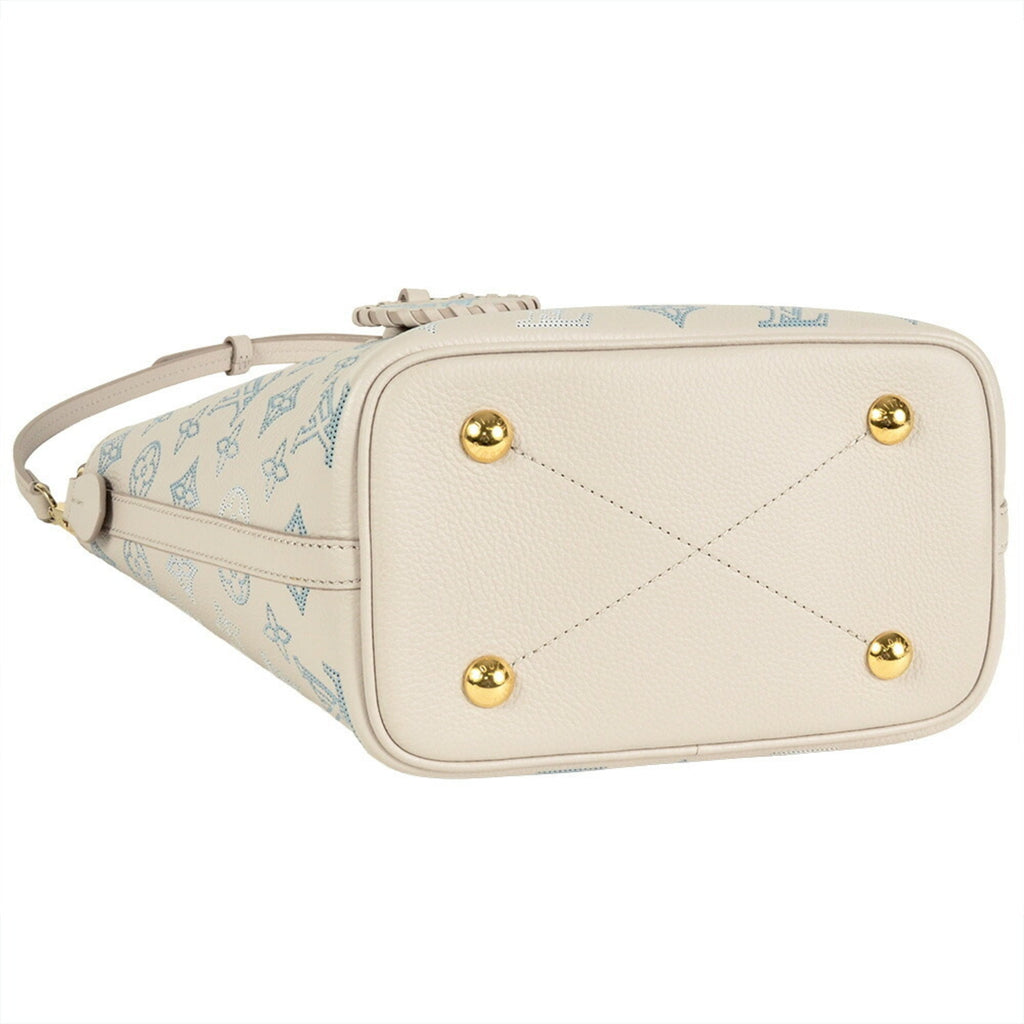 Louis Vuitton Beige Ivory Monogram Mahina Leather Handbag (Pre-Owned)