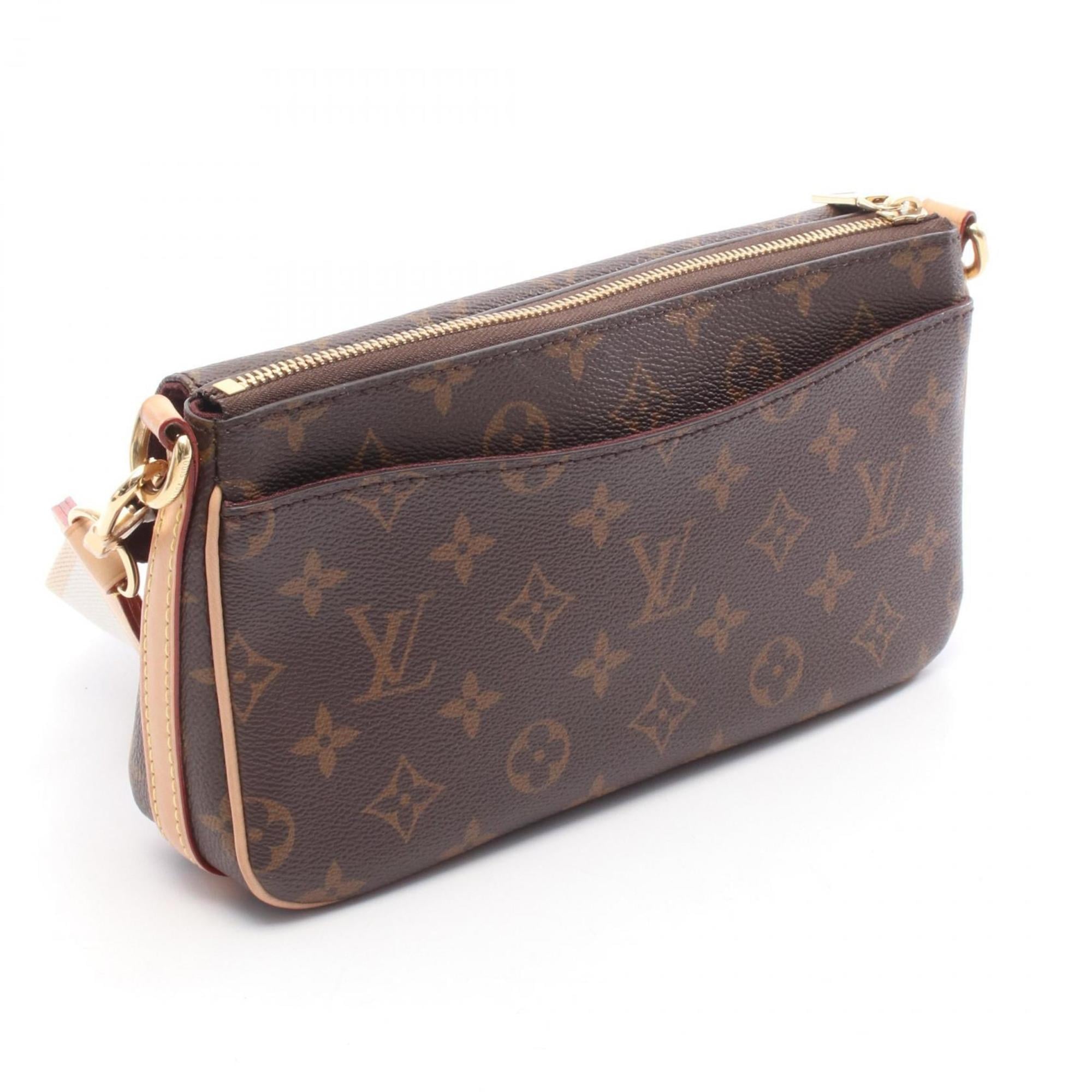 Louis Vuitton Brown Monogram Coated Canvas Leather Shoulder Bag (Pre-Owned)