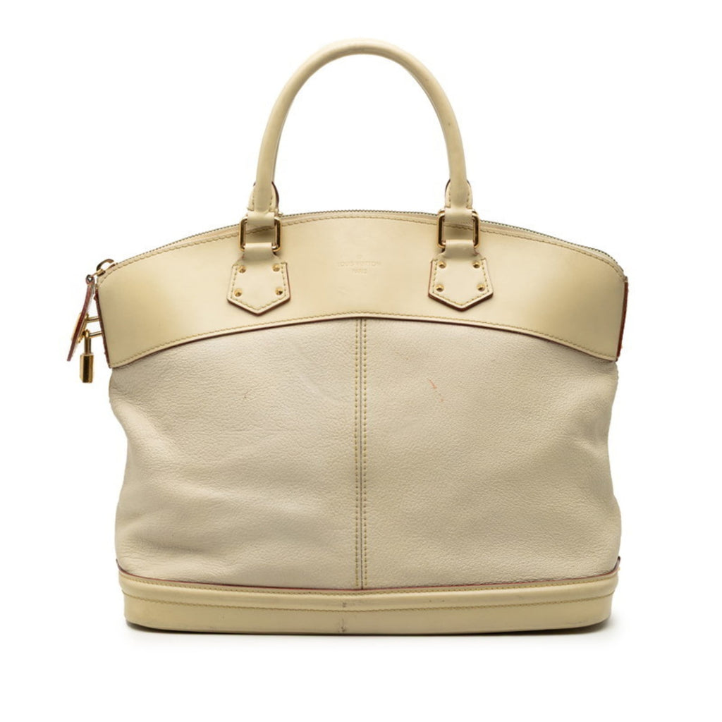 Louis Vuitton Beige Ivory Leather Handbag (Pre-Owned)
