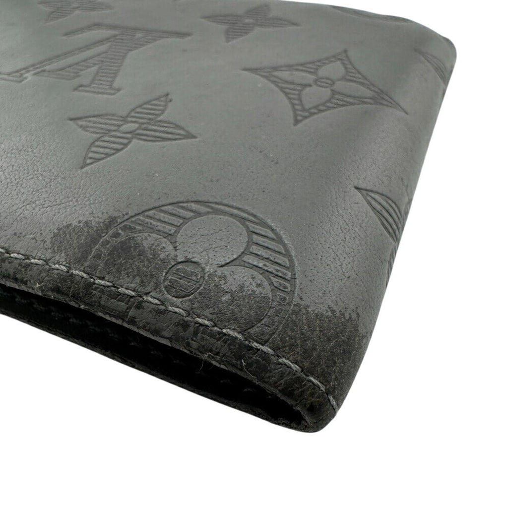 Louis Vuitton Dark Gray Gray Leather Wallet (Bi-Fold) (Pre-Owned)