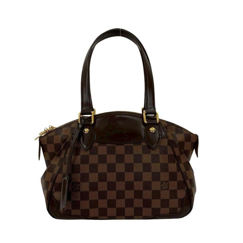 Louis Vuitton Brown Leather Pvc Handbag Tote Bag (Pre-Owned)