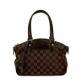 Louis Vuitton Brown Leather Pvc Handbag Tote Bag (Pre-Owned)