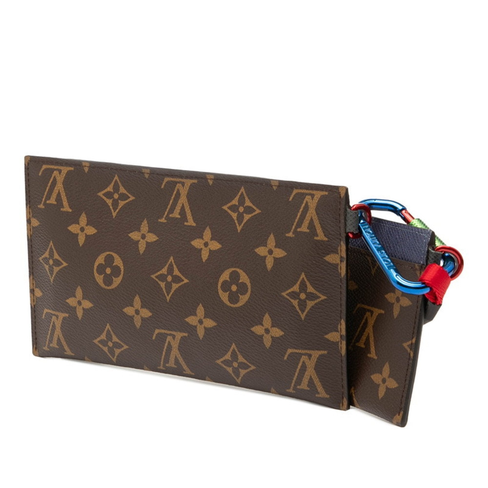 Louis Vuitton Brown Pvc Leather Clutch Bag Pouch (Pre-Owned)