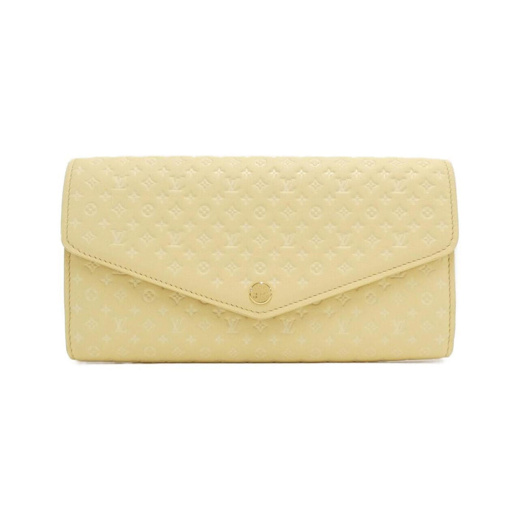Louis Vuitton Jaune Leather Long Wallet (Bi-Fold) (Pre-Owned)