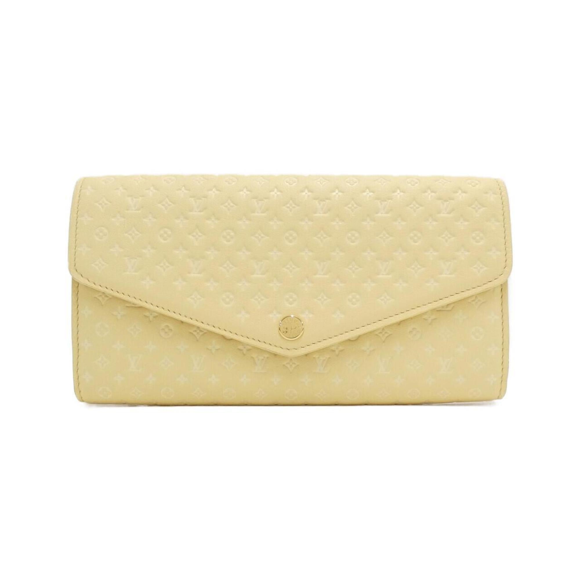 Louis Vuitton Jaune Leather Long Wallet (Bi-Fold) (Pre-Owned)