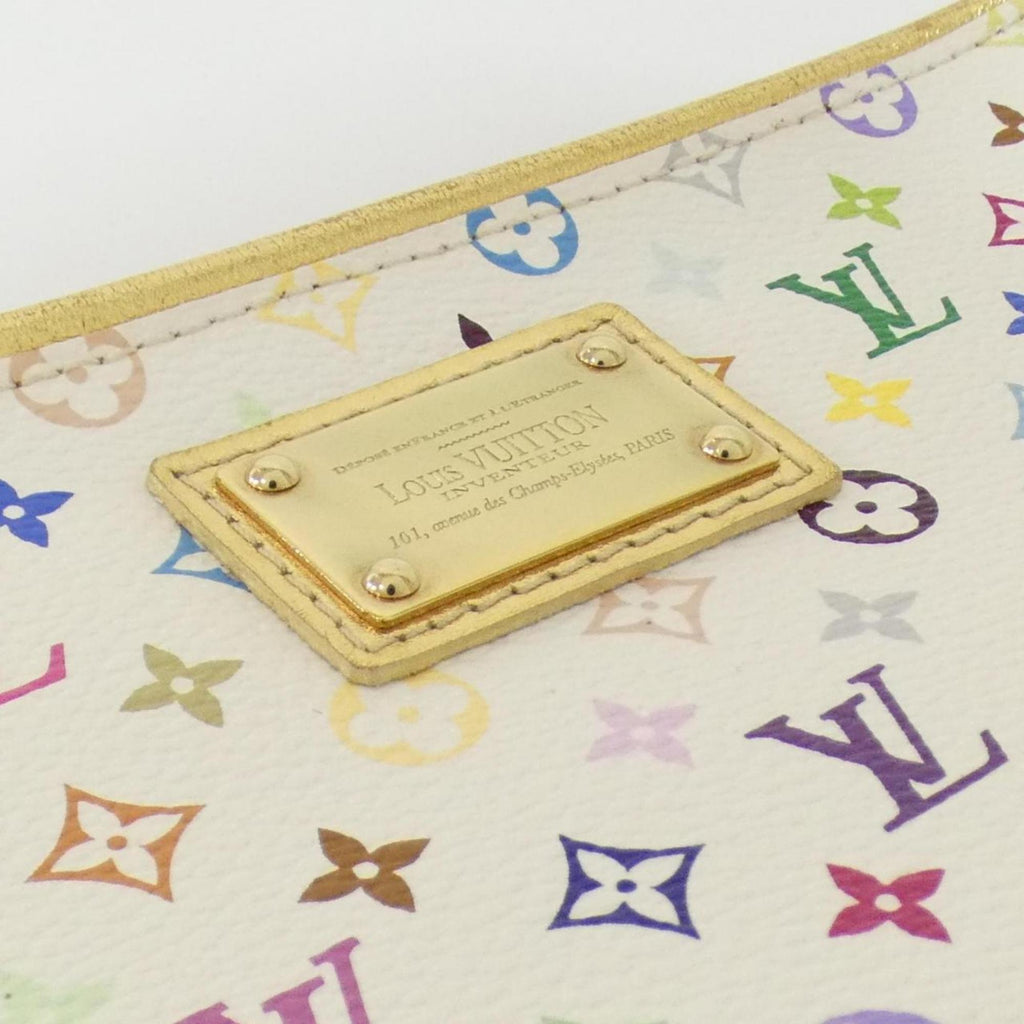 Louis Vuitton White Coated Canvas Pouch (Pre-Owned)