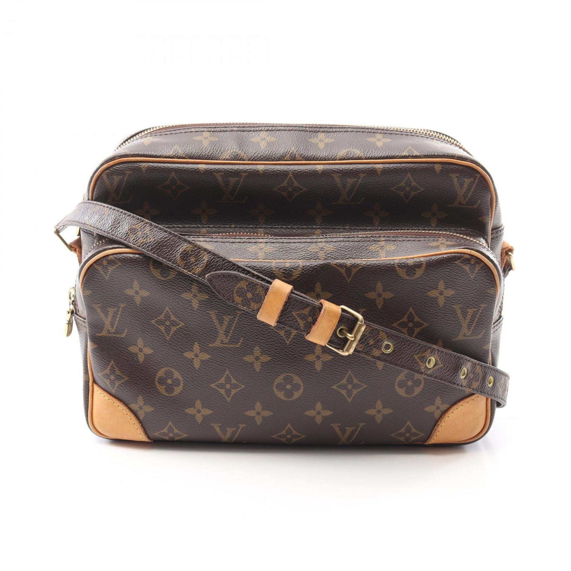 Louis Vuitton Brown Monogram Coated Canvas Leather Shoulder Bag (Pre-Owned)