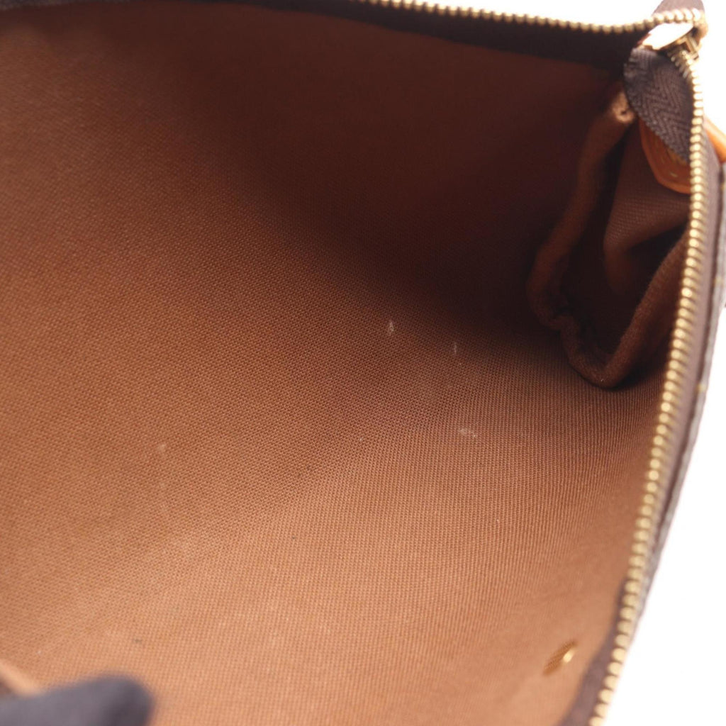 Louis Vuitton Brown Coated Canvas Leather Shoulder Bag (Pre-Owned)