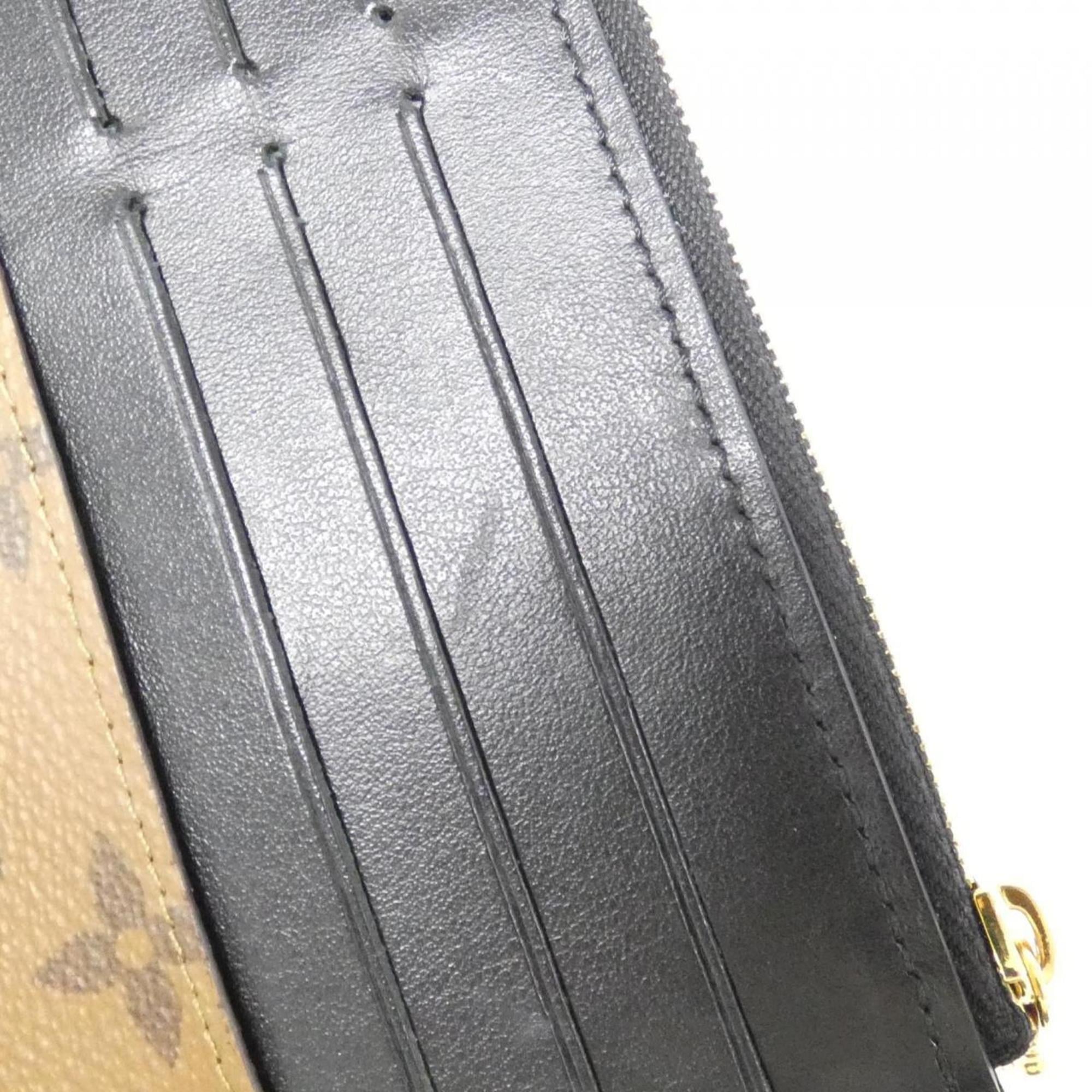 Louis Vuitton Marron Coated Canvas Long Wallet (Bi-Fold) (Pre-Owned)
