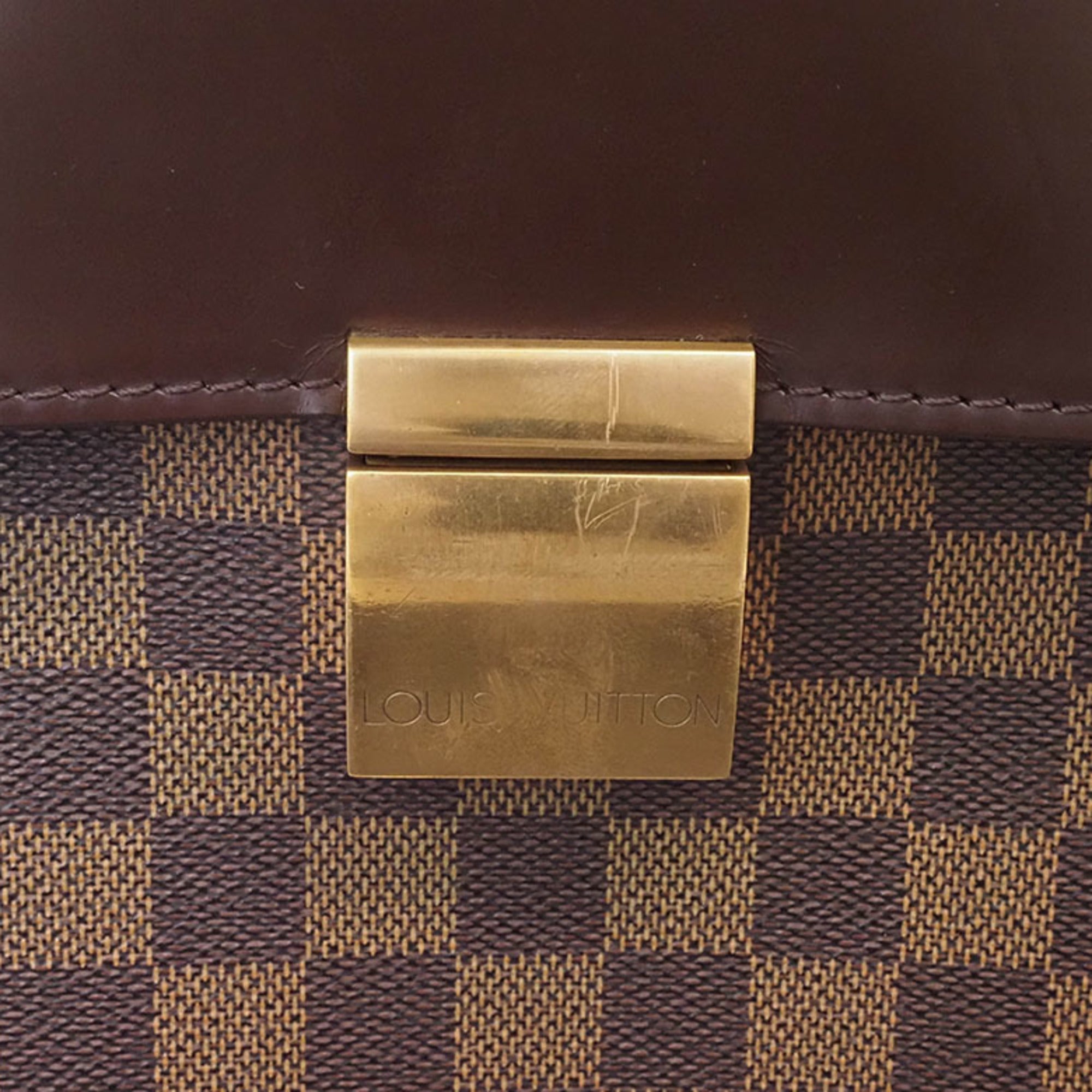 Louis Vuitton Damier Damier Canvas Ebene Handbag (Pre-Owned)