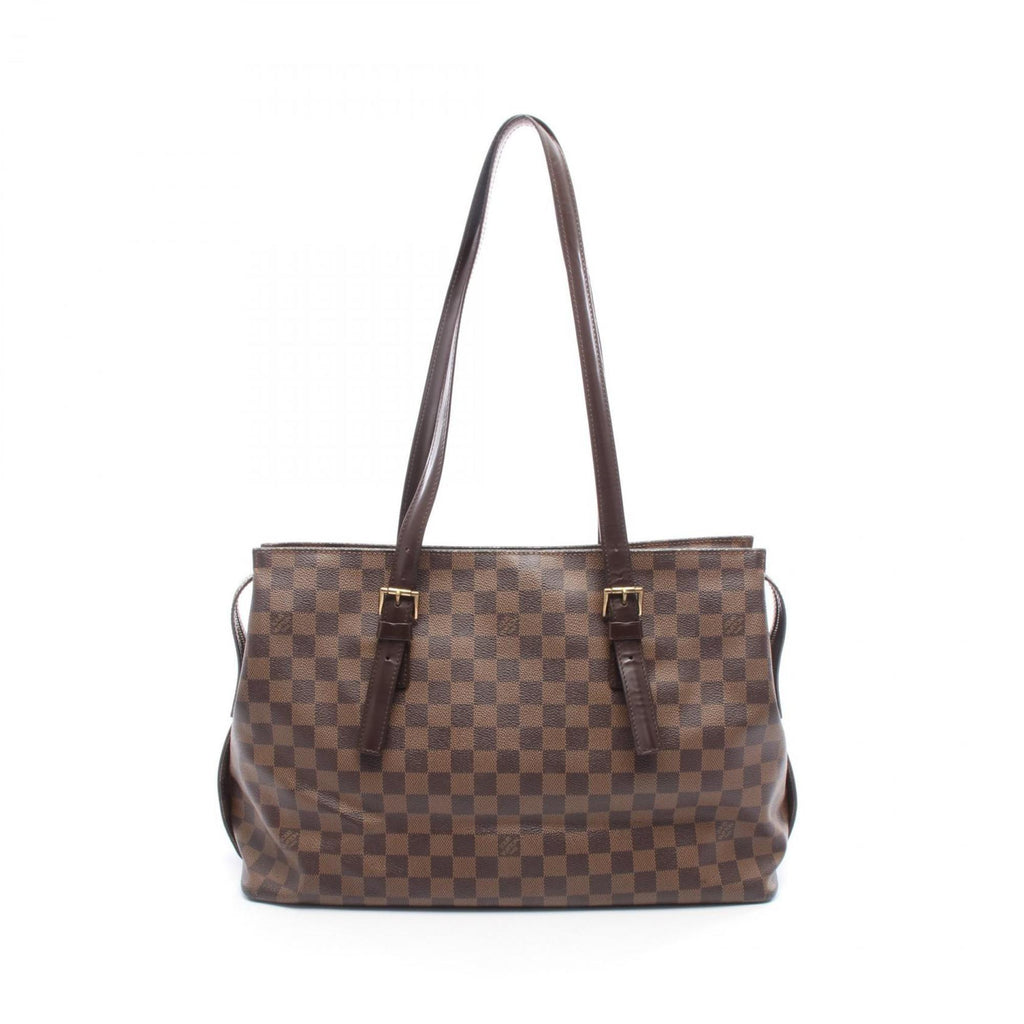 Louis Vuitton Brown Ebene Coated Canvas Leather Tote Bag (Pre-Owned)