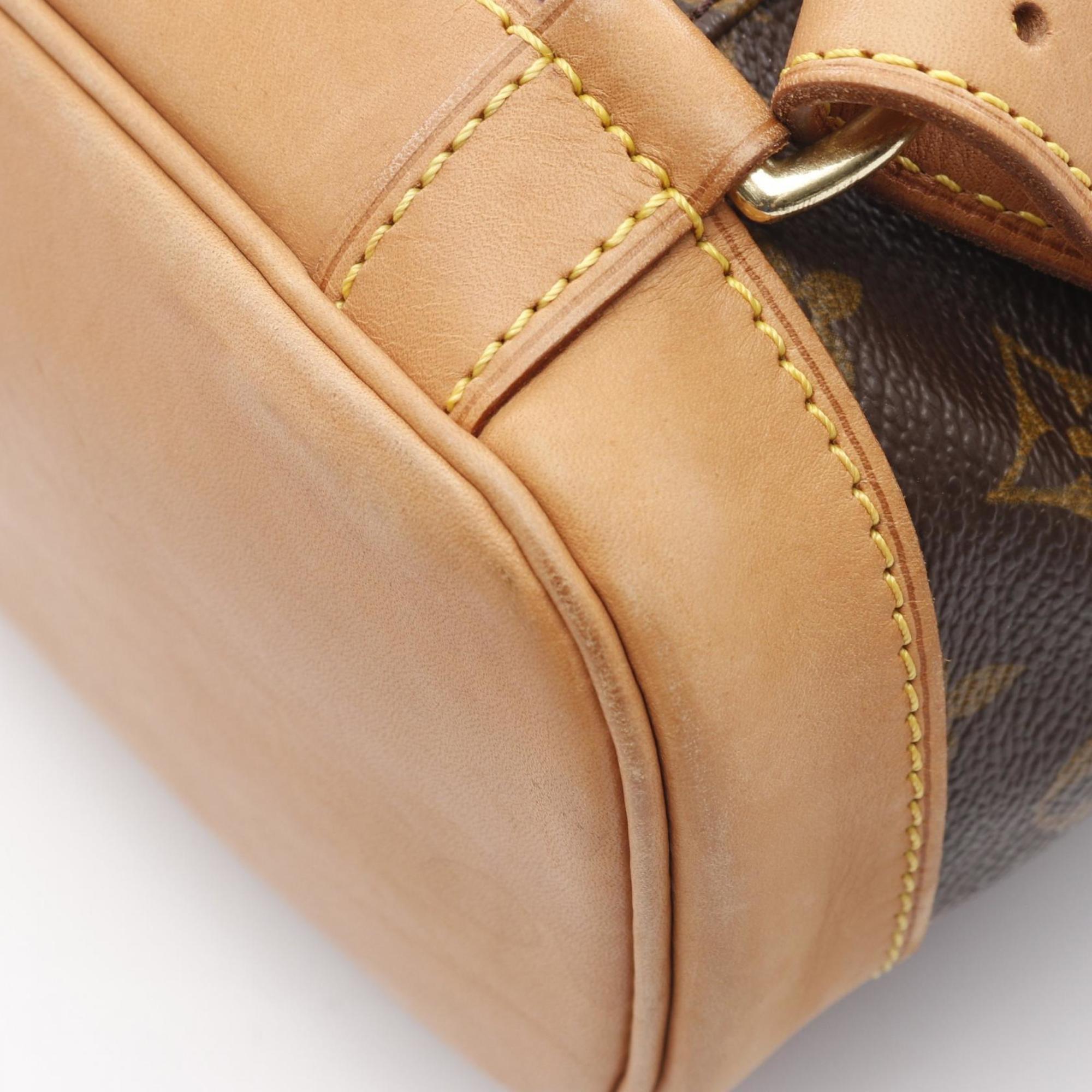 Louis Vuitton Brown Coated Canvas Leather Backpack (Pre-Owned)