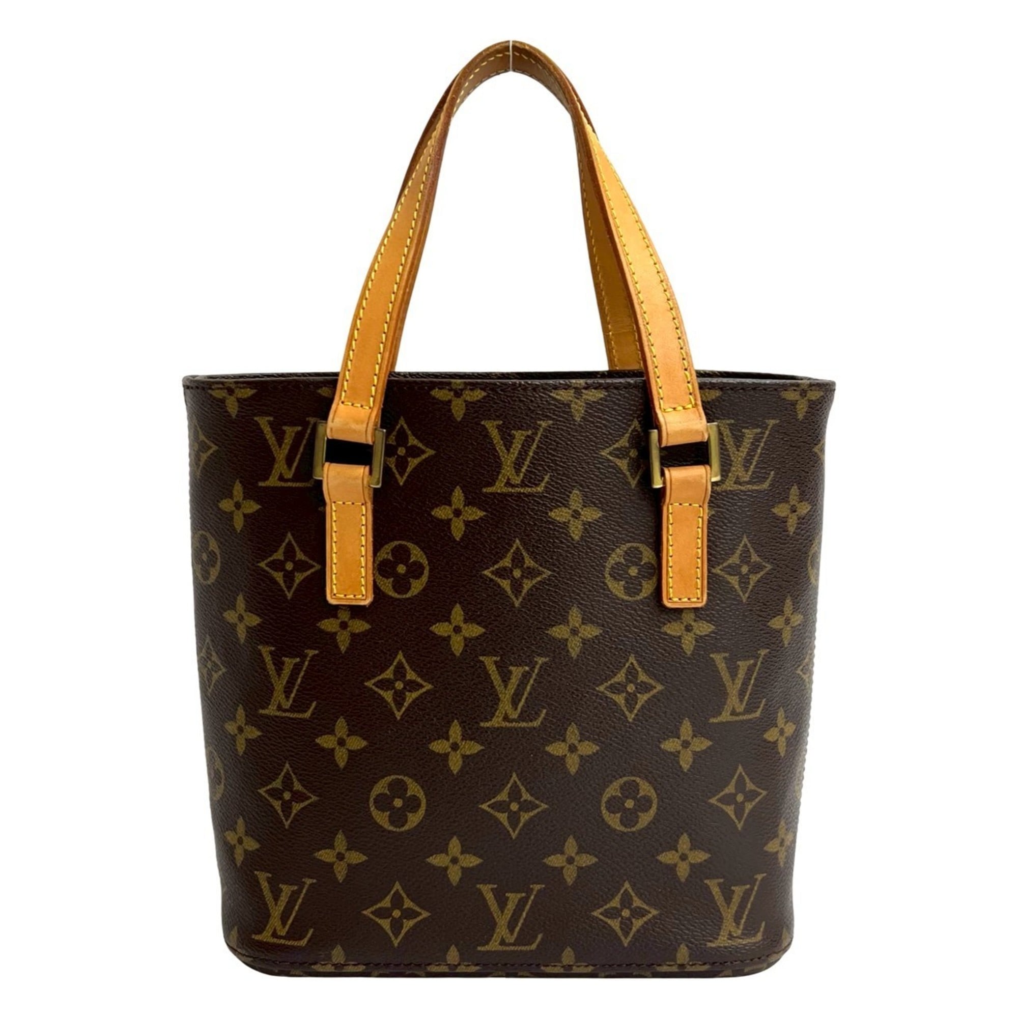 Louis Vuitton Brown Leather Pvc Handbag Tote Bag (Pre-Owned)