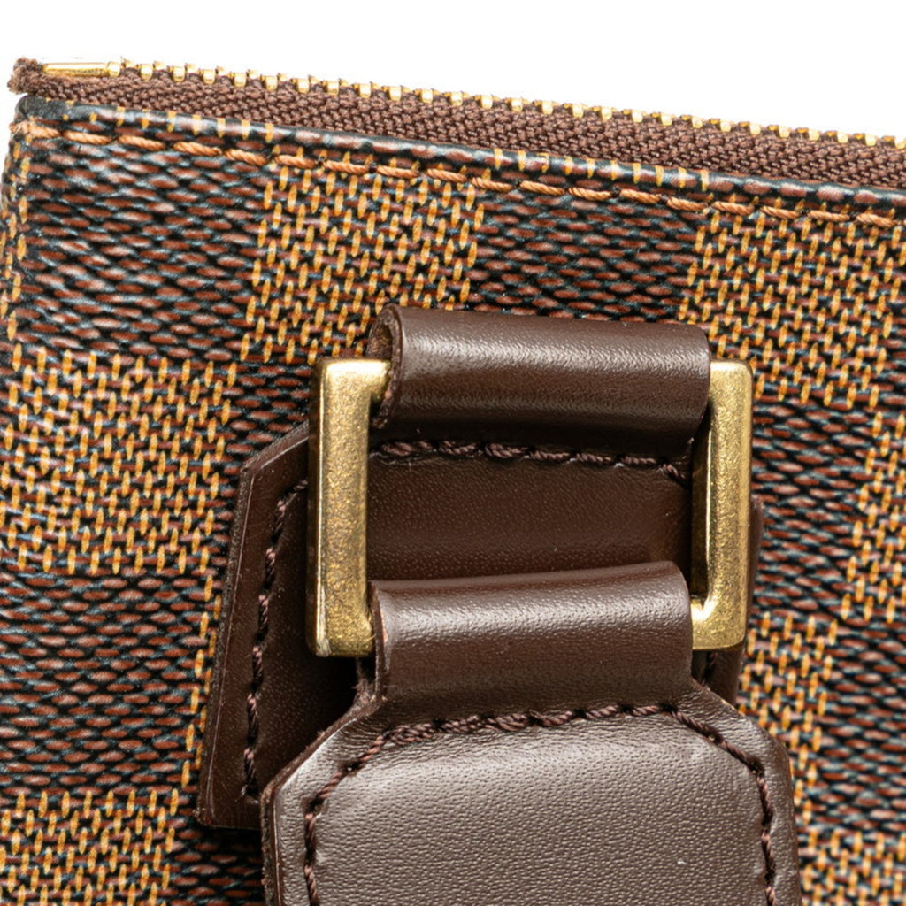 Louis Vuitton Damier Brown Damier Canvas Pvc Leather Pochette Shoulder Bag (Pre-Owned)