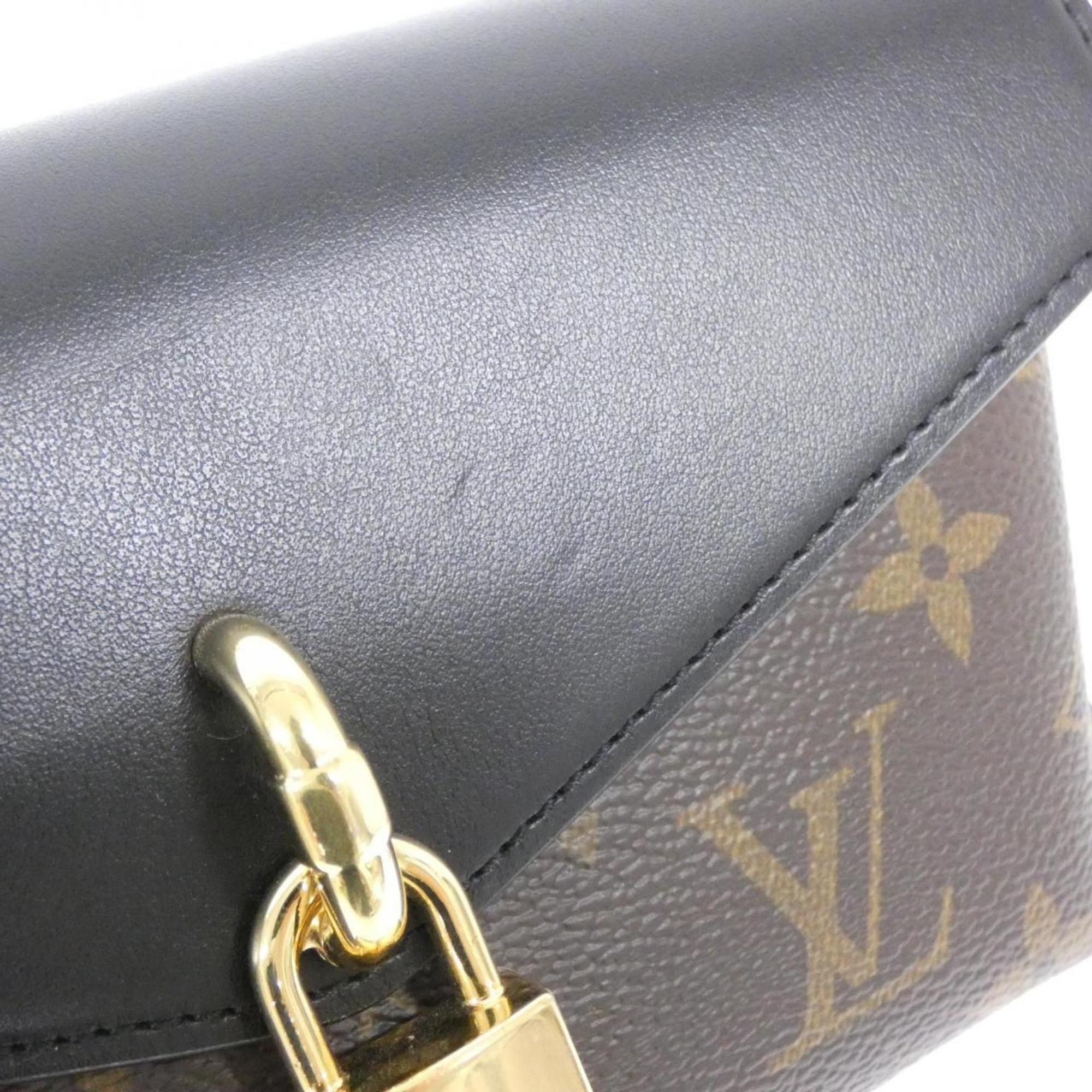 Louis Vuitton Black Marron Coated Canvas Leather Shoulder Bag (Pre-Owned)